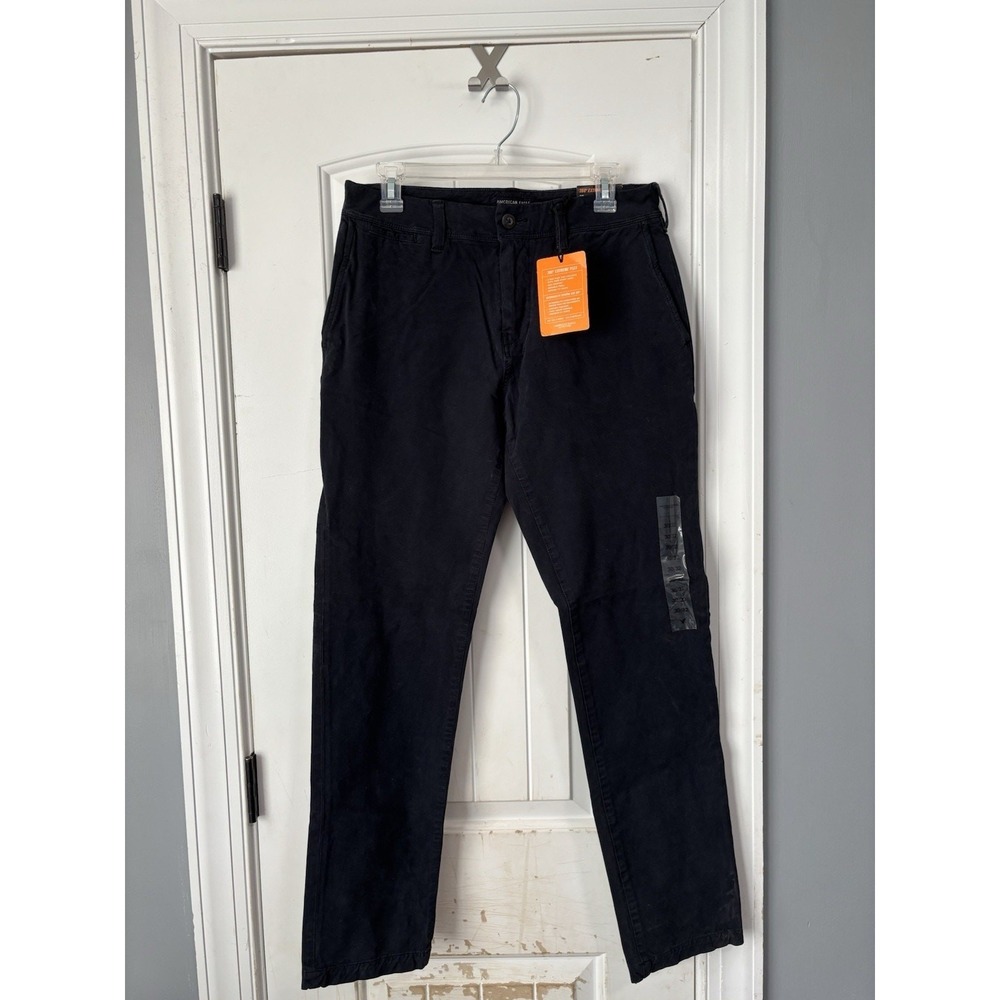 American Eagle 360 Extreme Flex Straight Men's Slim 30 X 32 Pants Black